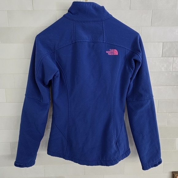 North Face Shellrock Apex Zip Fleece Lined Softshell Zip-Up Jacket Blue Women XS - Picture 2 of 6